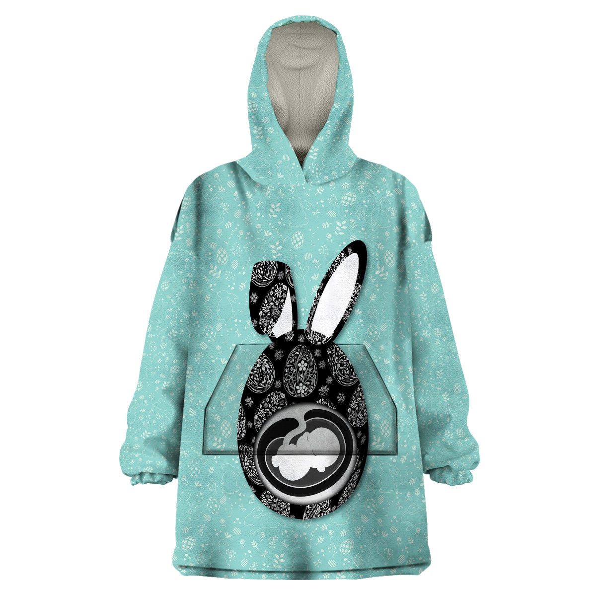 New Mom With Baby Ultrasound Easter Wearable Blanket Hoodie TS07 - Wonder Print Shop