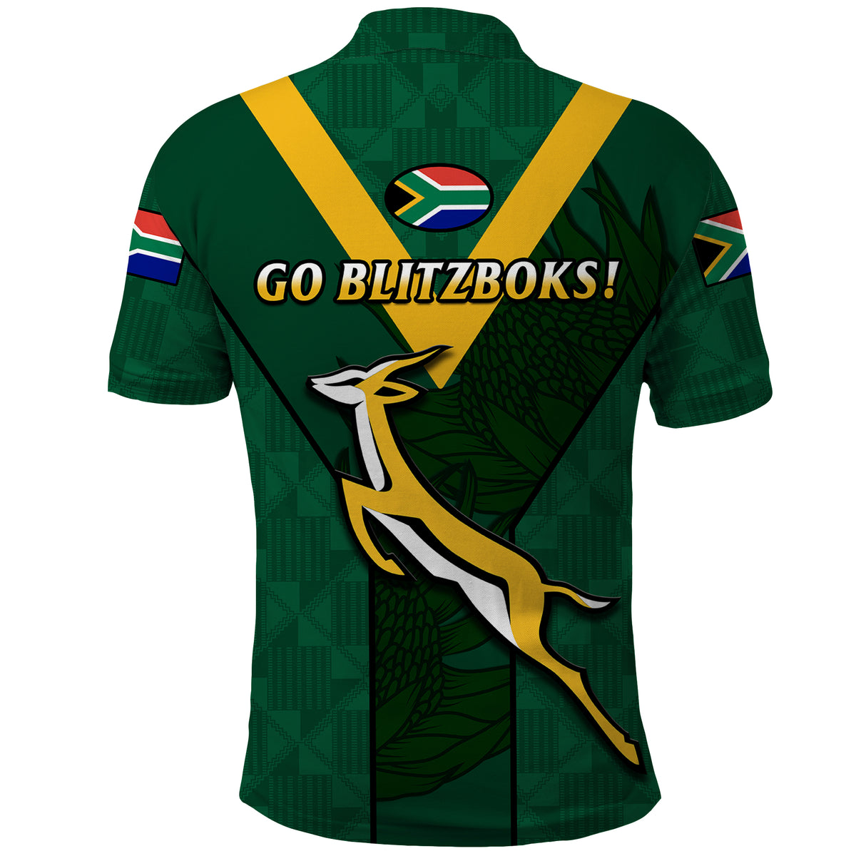 South Africa Rugby Go Blitzboks Sevens Polo Shirt - Wonder Print Shop
