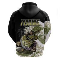 Largemouth Bass Fishing Gold Hoodie - Wonder Print Shop