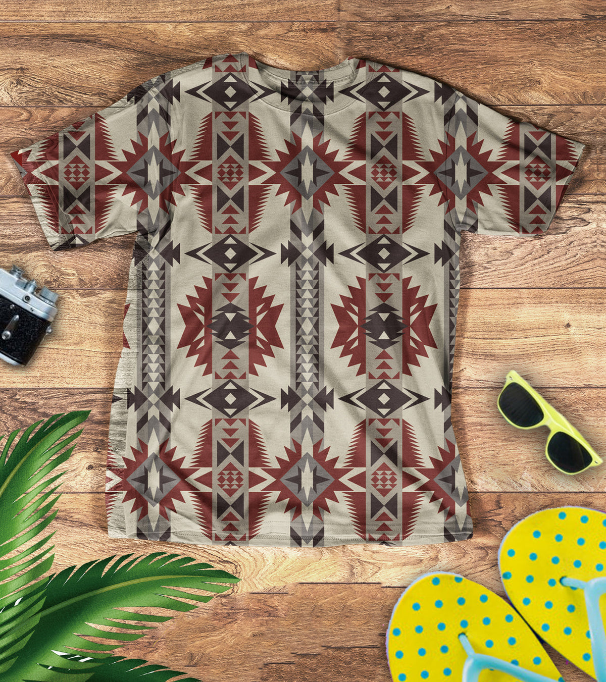 Native American Geometric Seamless Pattern 3D T Shirt LT10 - Wonder Print Shop