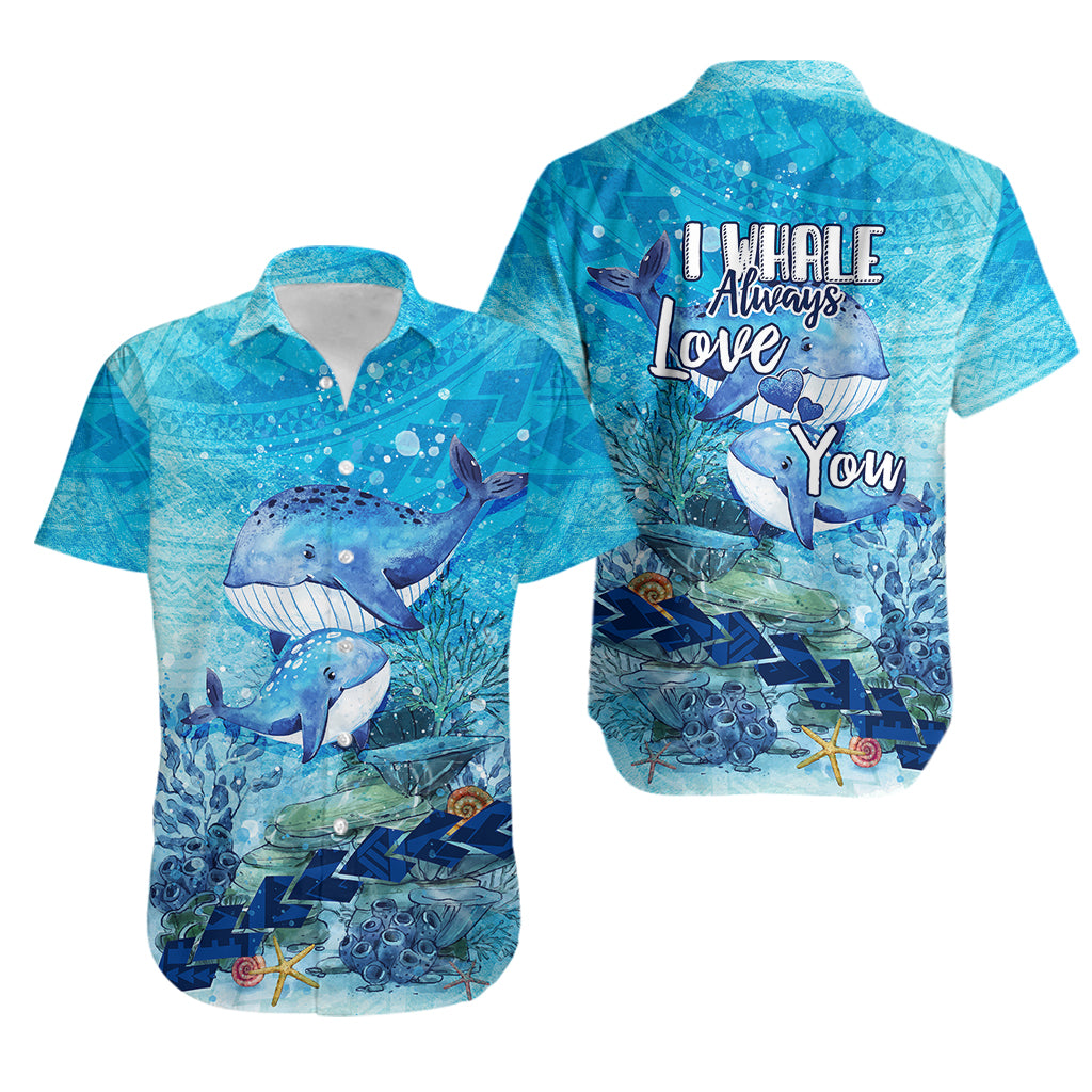 Mother and Baby Whale Mix Polynesian Style Hawaiian Shirt TS07 - Wonder Print Shop