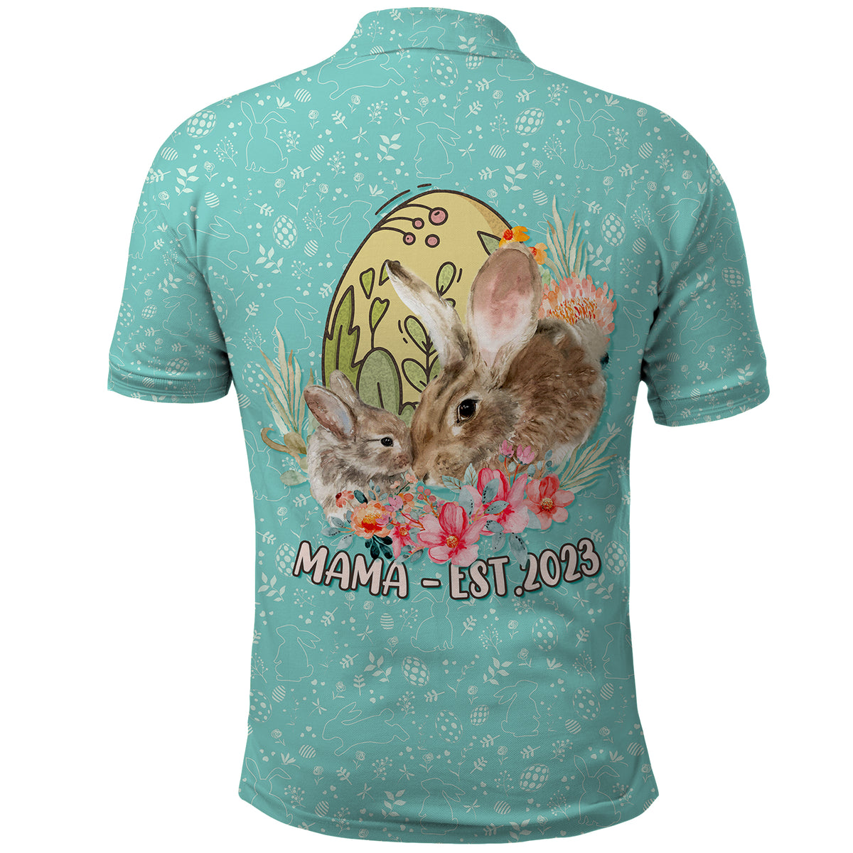 New Mom With Baby Ultrasound Easter Polo Shirt TS07 - Wonder Print Shop