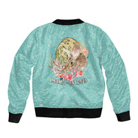 New Mom With Baby Ultrasound Easter Sleeve Zip Bomber Jacket TS07 - Wonder Print Shop