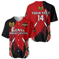 (Custom Text And Number) Kenya Rugby Sevens Sporty Version Baseball Jersey - Wonder Print Shop