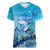 Mother and Baby Whale Mix Polynesian Style Women V Neck T Shirt TS07 - Wonder Print Shop