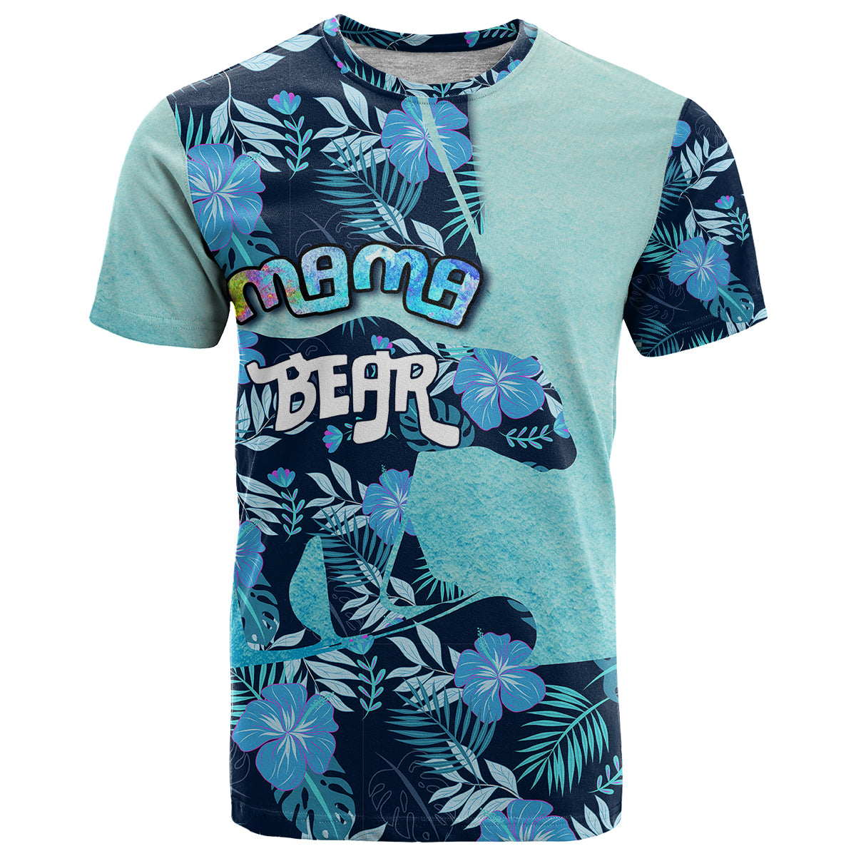 Mother's Day Floral Mama Bear T Shirt TS07 - Wonder Print Shop