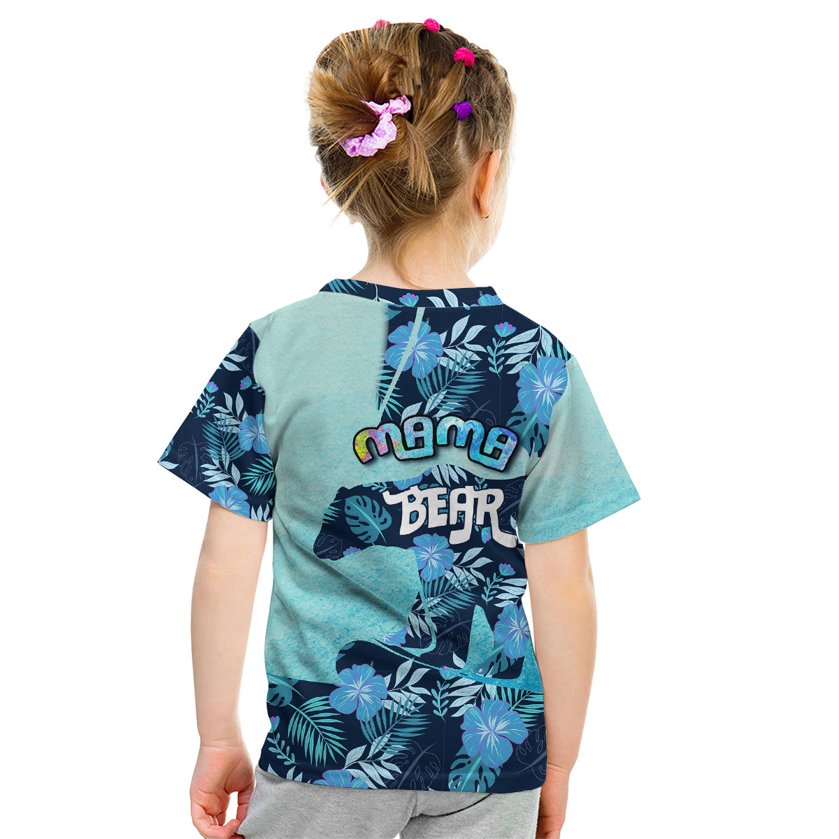 Mother's Day Floral Mama Bear Kid T Shirt TS07 - Wonder Print Shop