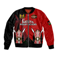 (Custom Text And Number) Kenya Rugby Sevens Sporty Version Bomber Jacket - Wonder Print Shop