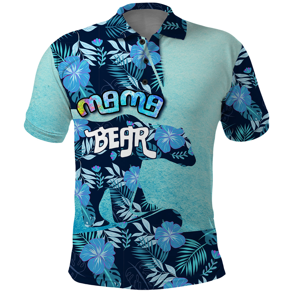 Mothers Day Floral Mama Bear Polo Shirt TS07 - Wonder Print Shop