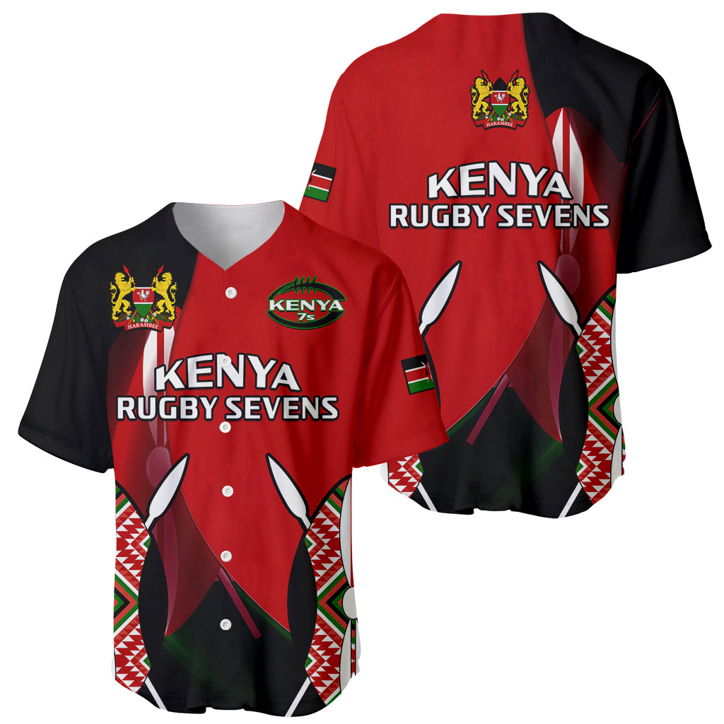 Kenya Rugby Sevens Sporty Version Baseball Jersey - Wonder Print Shop