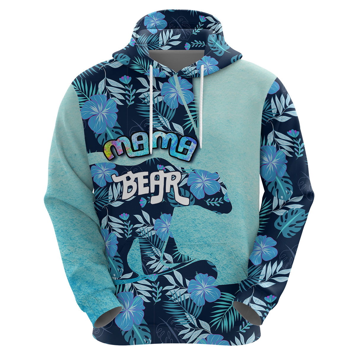 Mothers Day Floral Mama Bear Hoodie TS07 - Wonder Print Shop
