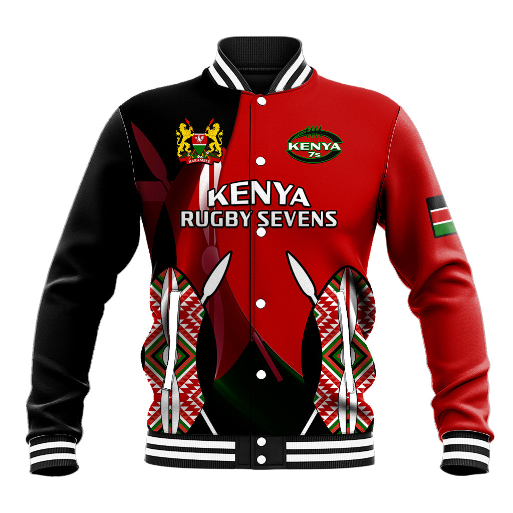 Kenya Rugby Sevens Sporty Version Baseball Jacket - Wonder Print Shop