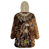 Native American Eagle Warrior Headdress Feathers Wearable Blanket Hoodie - Wonder Print Shop