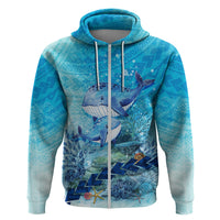 Mother and Baby Whale Mix Polynesian Style Hoodie TS07 - Wonder Print Shop
