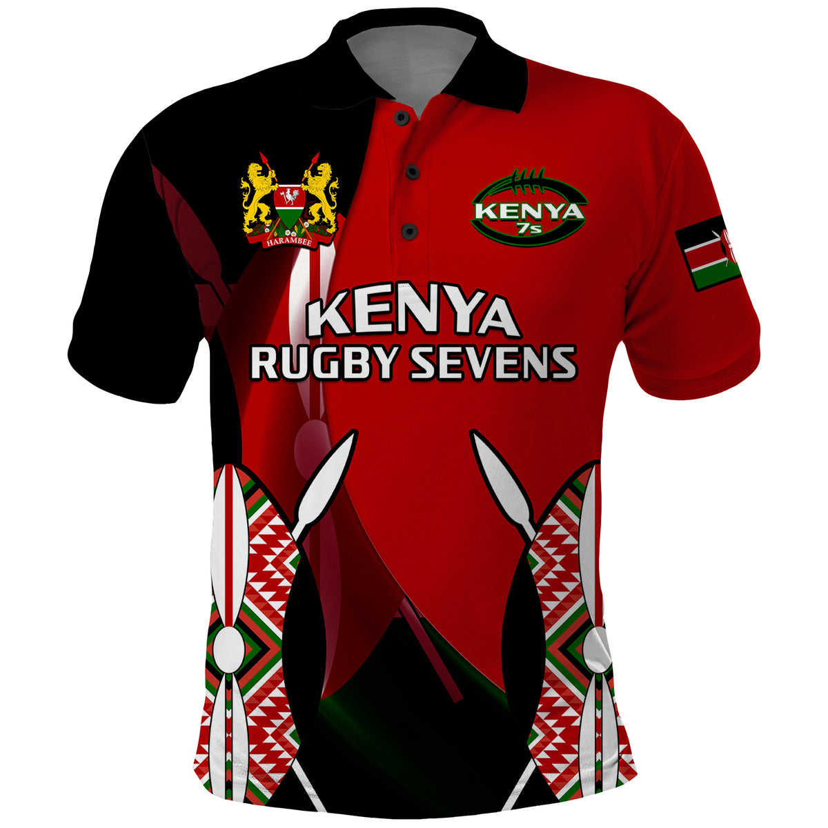 Kenya Rugby Sevens Sporty Version Polo Shirt - Wonder Print Shop