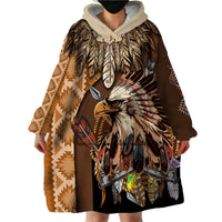 Native American Eagle Warrior Headdress Feathers Wearable Blanket Hoodie - Wonder Print Shop