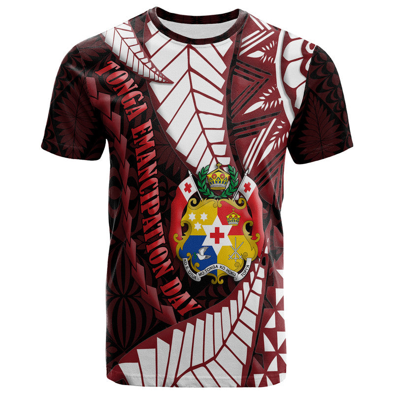 Tonga Emancipation Day T Shirt Kupesi Pattern No.2 Black - Wonder Print Shop