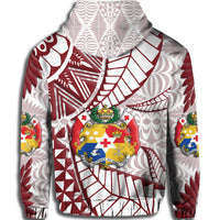 Tonga Emancipation Day Hoodie Kupesi Pattern No.2 White - Wonder Print Shop
