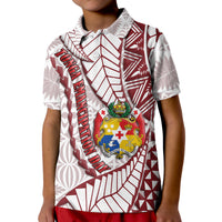 Tonga Polo Shirt Emancipation Day Kupesi Pattern No.2 White - Wonder Print Shop