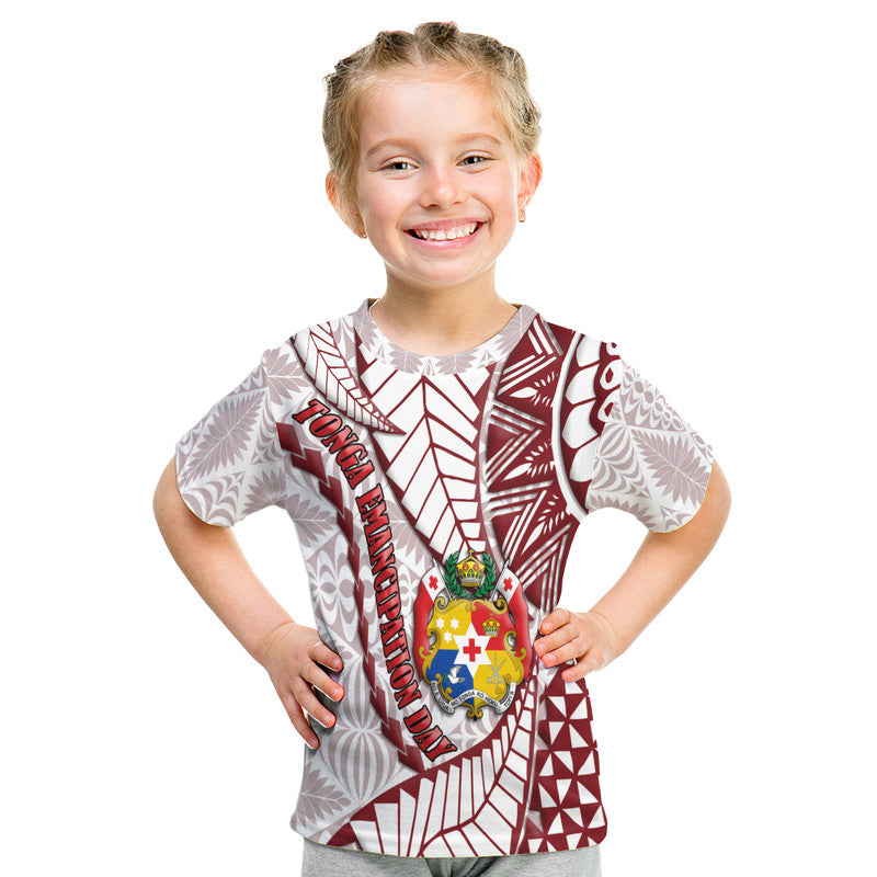 Tonga Emancipation Day T Shirt Kupesi Pattern No.2 White - Wonder Print Shop