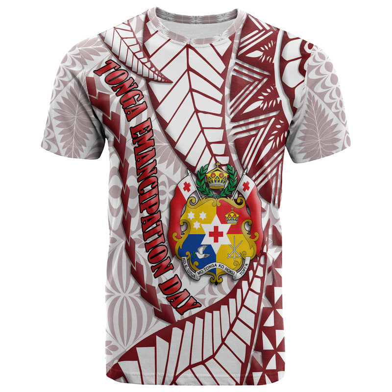 Tonga Emancipation Day T Shirt Kupesi Pattern No.2 White - Wonder Print Shop
