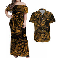 Hawaii Surfing Polynesian Matching Hawaiian Outfits For Couples Unique Style - Gold LT8 - Wonder Print Shop
