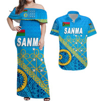 Sanma Province Matching Hawaiian Outfits For Couples Vanuatu Pattern Unique Style LT8 - Wonder Print Shop