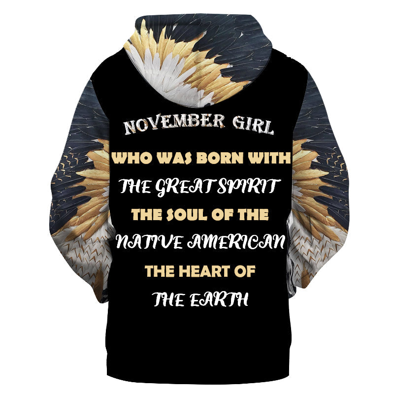Native American Girl 3D Hoodie LT10 - Wonder Print Shop