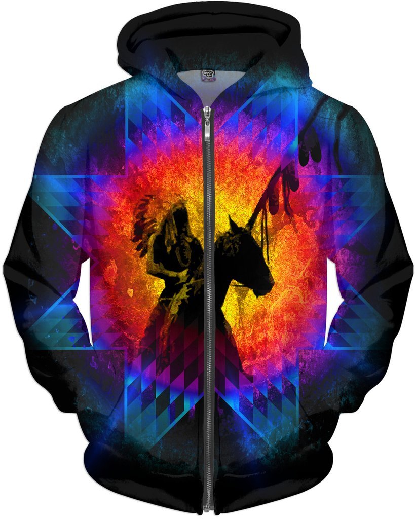 New Native American Chief Zipper Hoodies American Indian Clothing LT10 - Wonder Print Shop