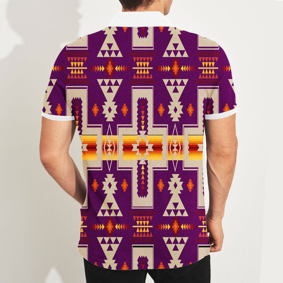 Purple Tribe Design Native American Polo T Shirt 3D LT10 - Wonder Print Shop