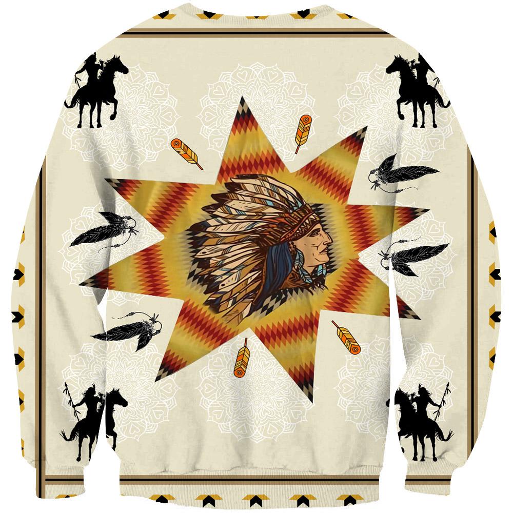 Chief and Warriors Native American 3D Sweatshirt LT10 - Wonder Print Shop