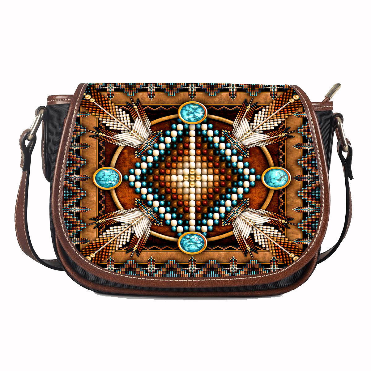 native-american-mandala-brown-leather-saddle-bag