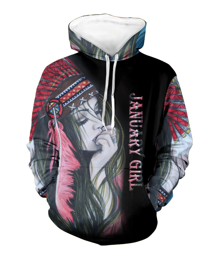 Native American Girl 3D Hoodie LT10 - Wonder Print Shop