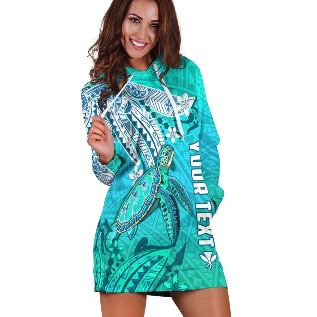 (Custom Personalised) Hawaiian Islands Hoodie Dress Turtle Mix Hawaii Polynesian LT13 - Wonder Print Shop