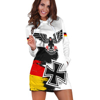 (Custom Personalised) Germany Hoodie Dress Grunge Deutschland Flag and Eagle LT13 - Wonder Print Shop