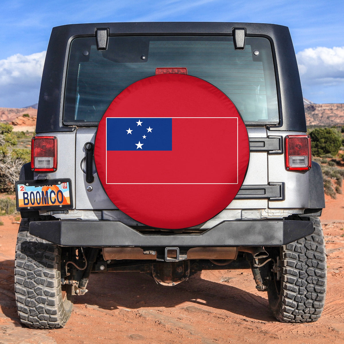 Samoa Spare Tire Cover Proud Samoan Style Flag Ver.02 LT13 - Wonder Print Shop