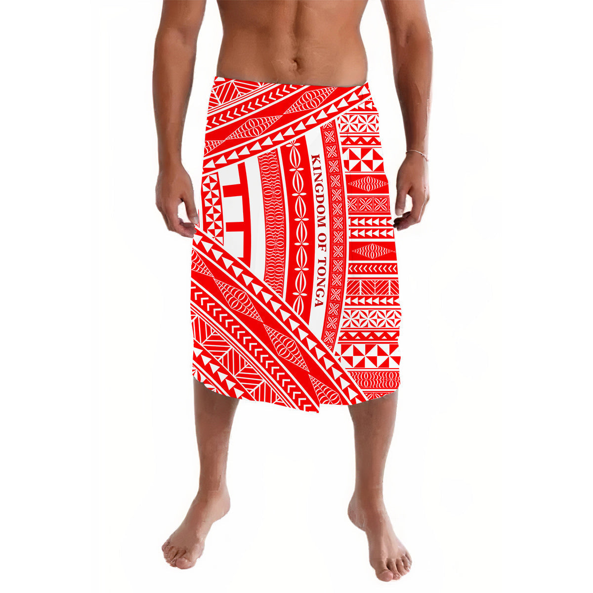 Tonga Lavalava Tongan Pattern Blithesome Version Red Ver.02 LT13 - Wonder Print Shop