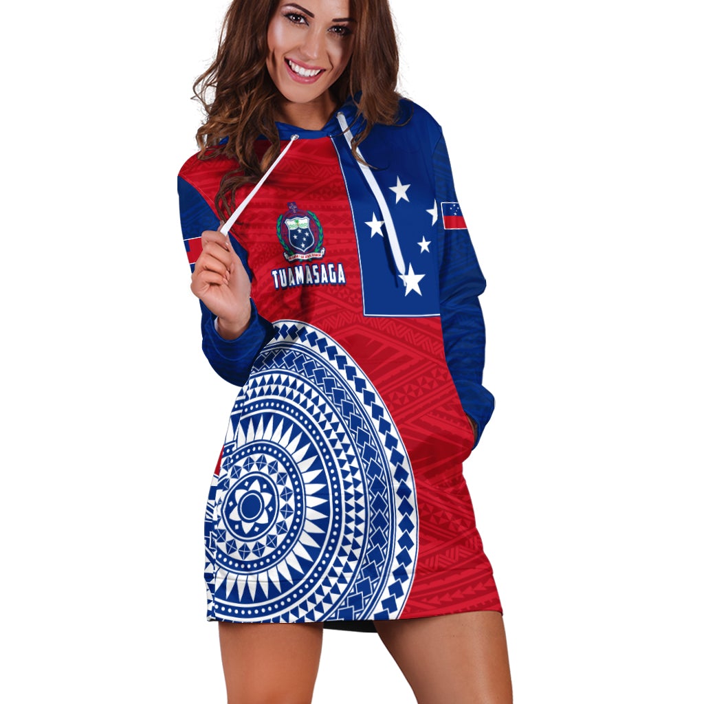 (Custom Personalised) Tuamasaga Samoa Hoodie Dress Polynesian Pattern LT13 - Wonder Print Shop