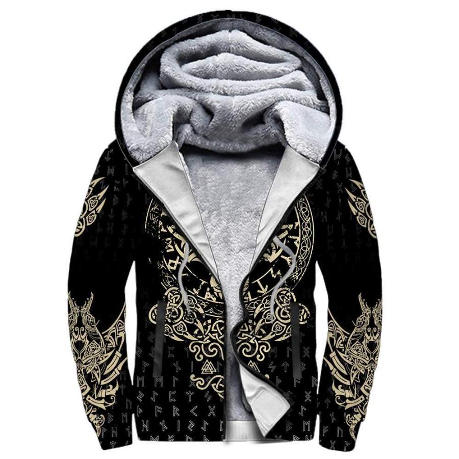 Viking Clothing Viking Wolf Fenrir Sherpa Hoodie RLT12 - Wonder Print Shop