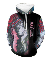 Native American Girl 3D Hoodie LT10 - Wonder Print Shop