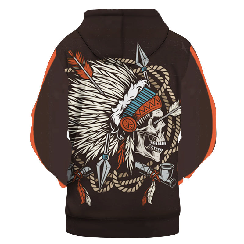 Skull Chief Native American 3D Hoodie LT10 - Wonder Print Shop