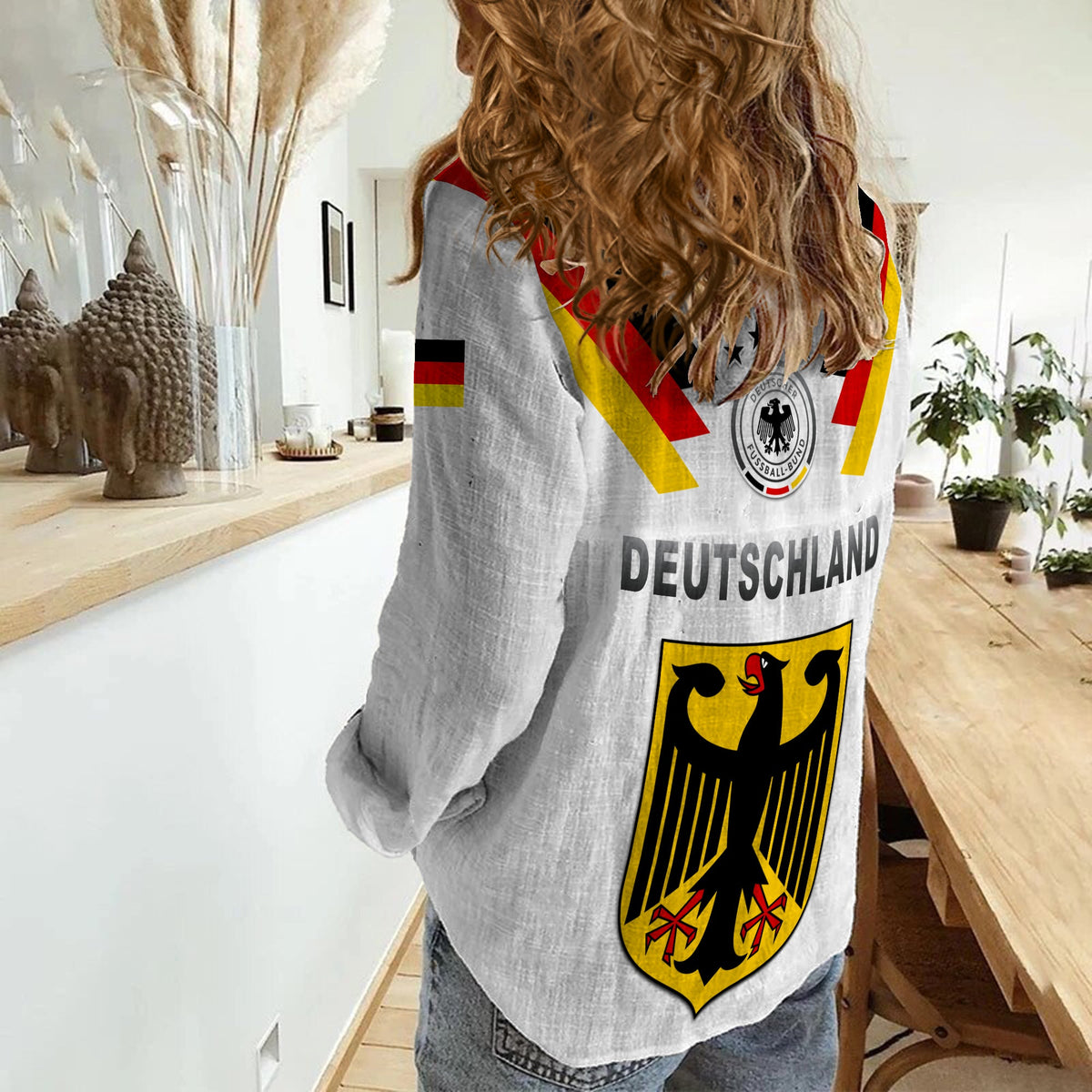 Germany Football Women Casual Shirt Deutschland 2022 Style LT13 - Wonder Print Shop