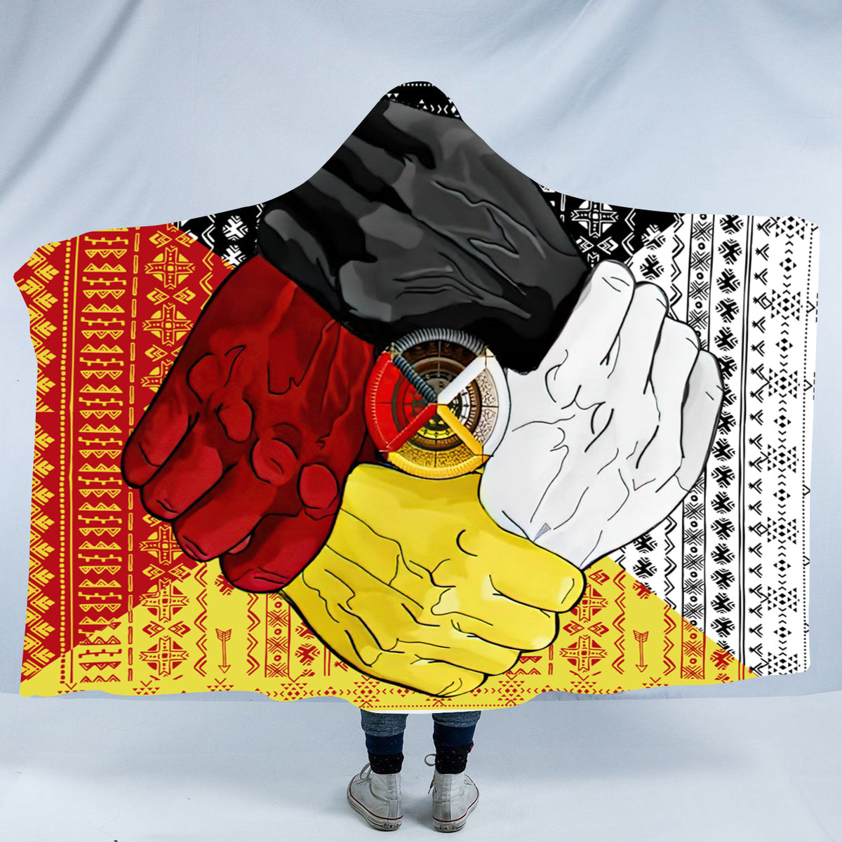 native-american-medicine-wheel-hooded-blanket