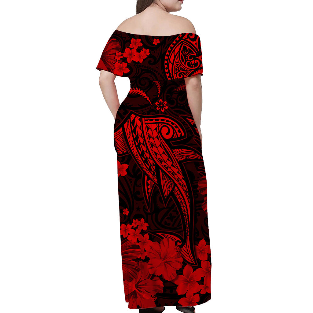hawaii-off-shoulder-long-dress-polynesia-red-shark