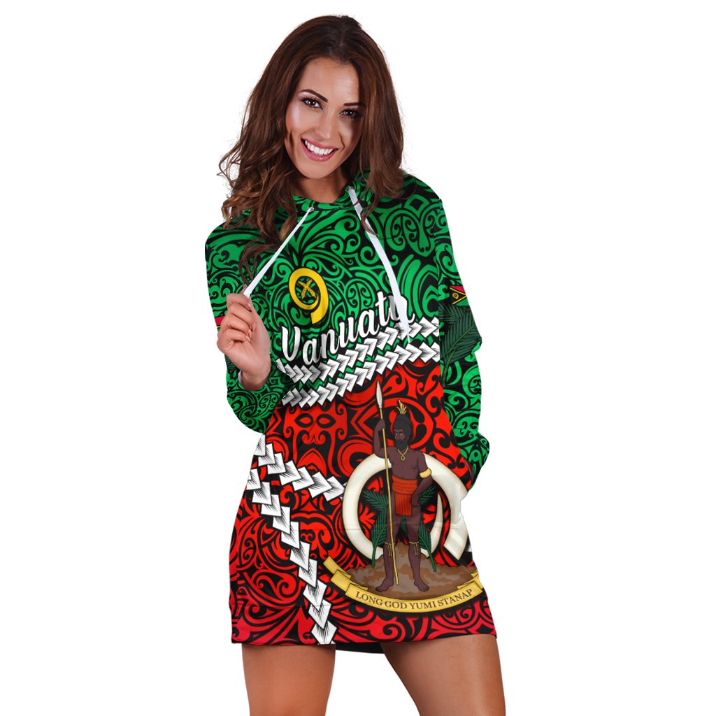 Vanuatu Hoodie Dress Simple LT13 - Wonder Print Shop