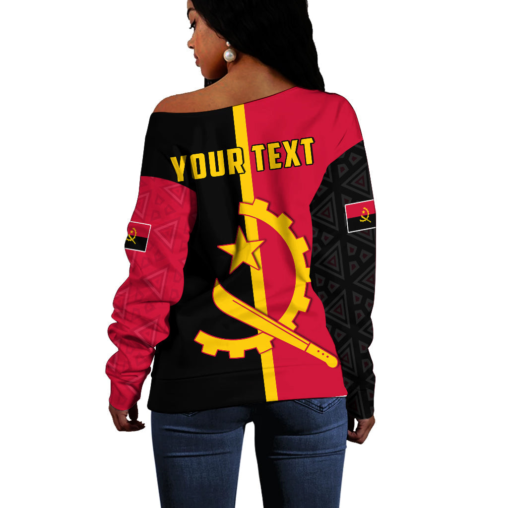 (Custom Personalised) Angola Women Off Shoulder Star and Flag Style Sporty LT13 - Wonder Print Shop