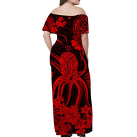 Hawaii Matching Hawaiian Shirt And Dress Polynesia Red Octopus LT13 - Wonder Print Shop