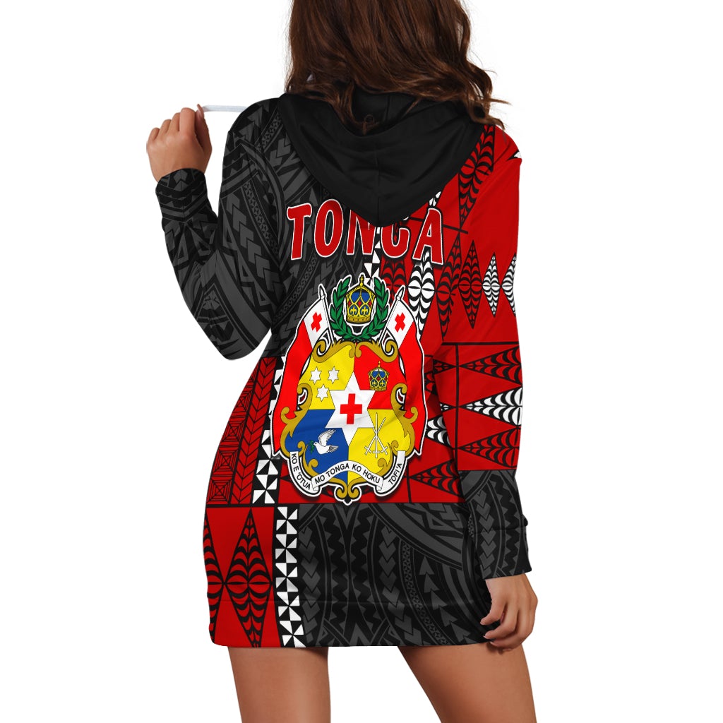 Tonga Hoodie Dress Tongan Pattern Mix Polynesian LT13 - Wonder Print Shop