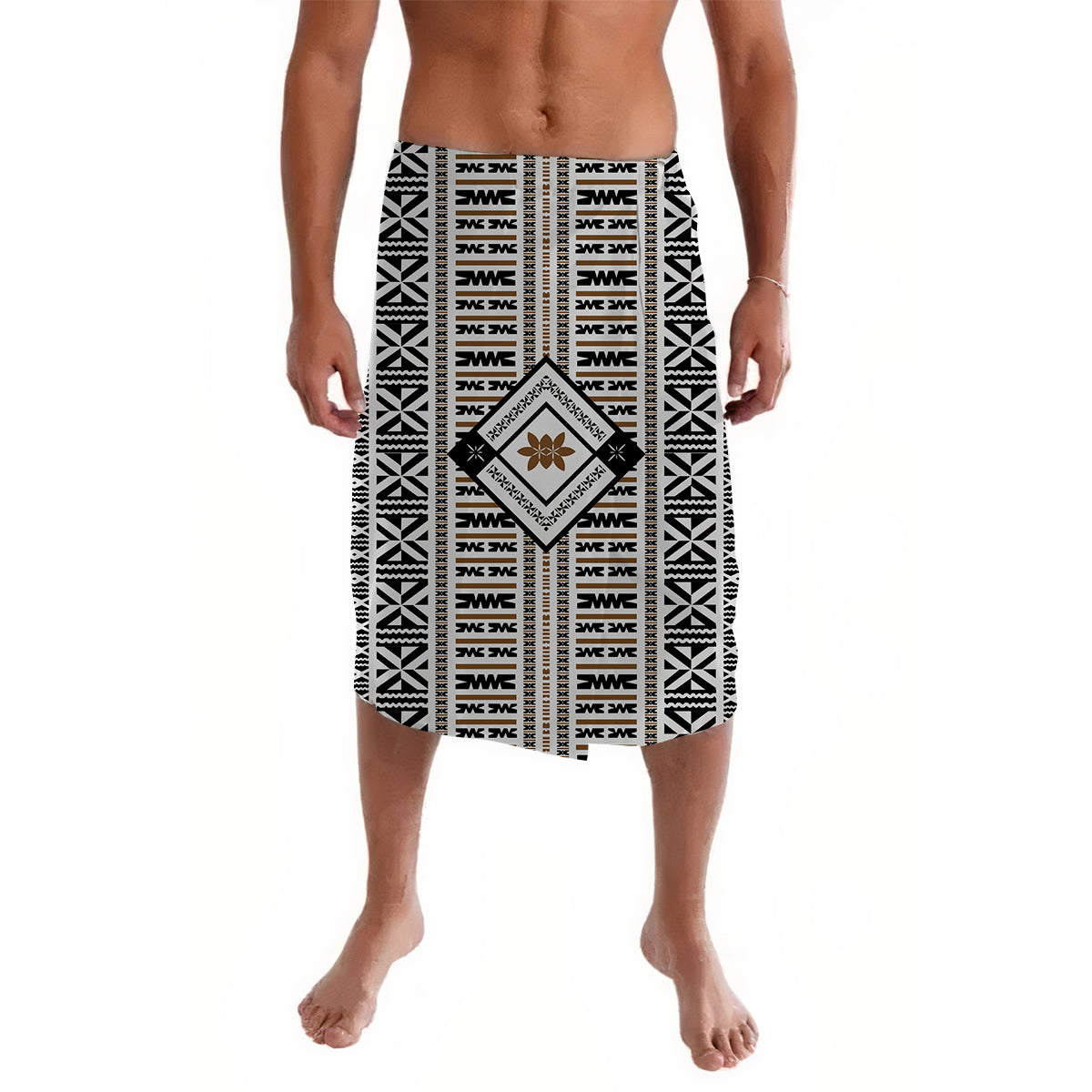 Fiji Lavalava Simple Tapa Pattern Ver.03 LT13 - Wonder Print Shop
