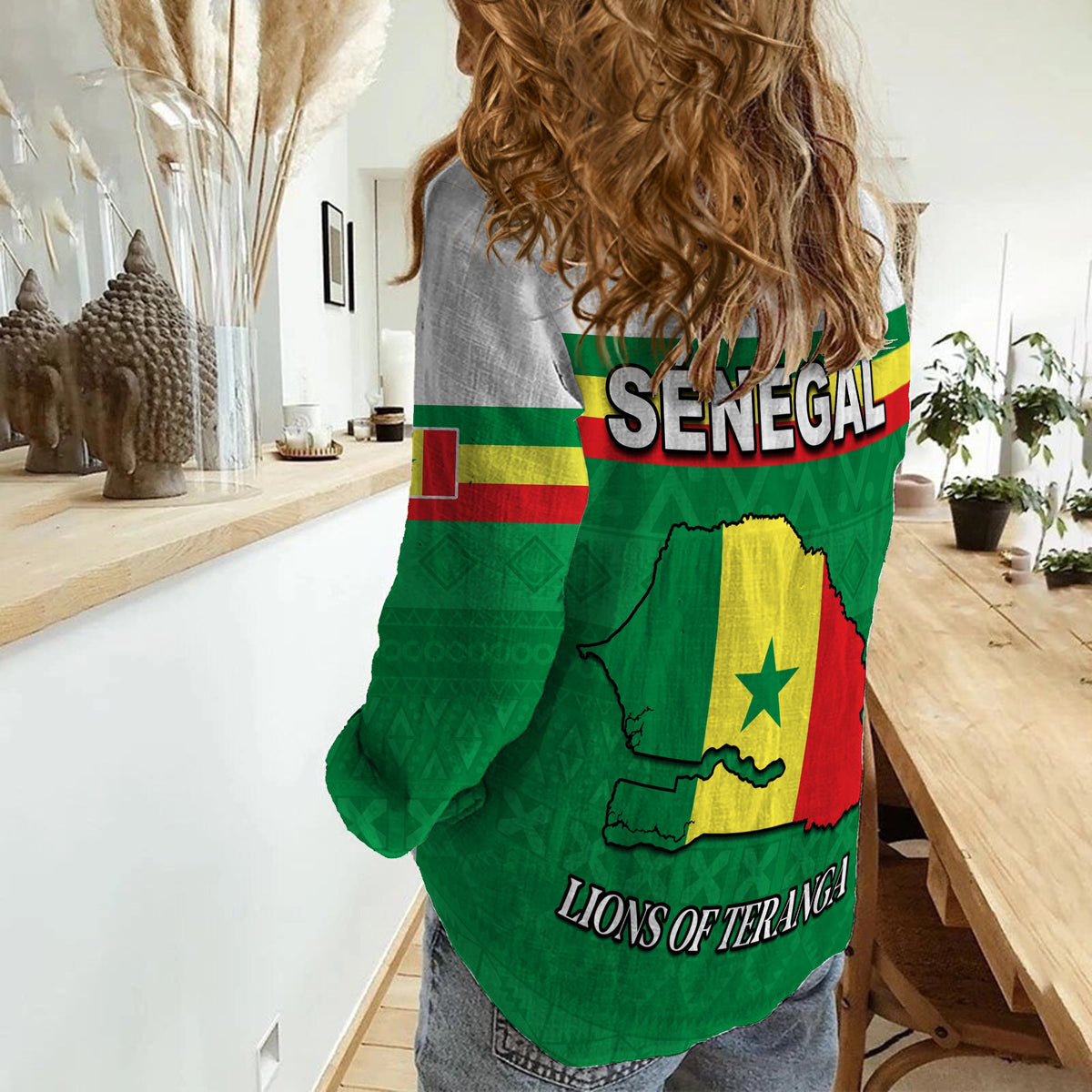 Senegal 2022 Sporty Women Casual Shirt Lions of Teranga Proud Football LT13 - Wonder Print Shop